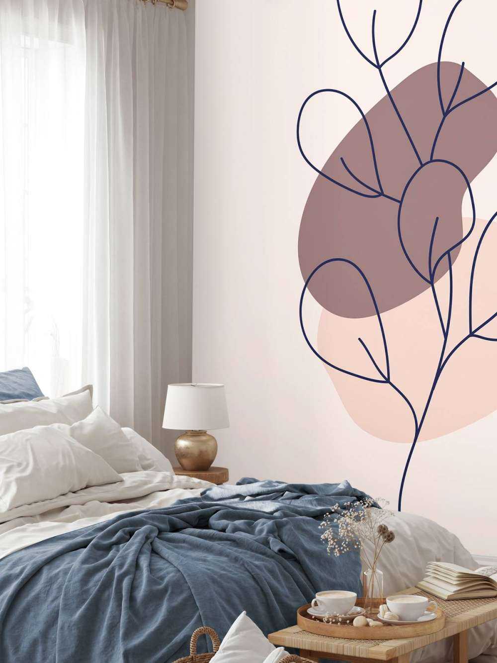 Plant met blaadjes en vormen