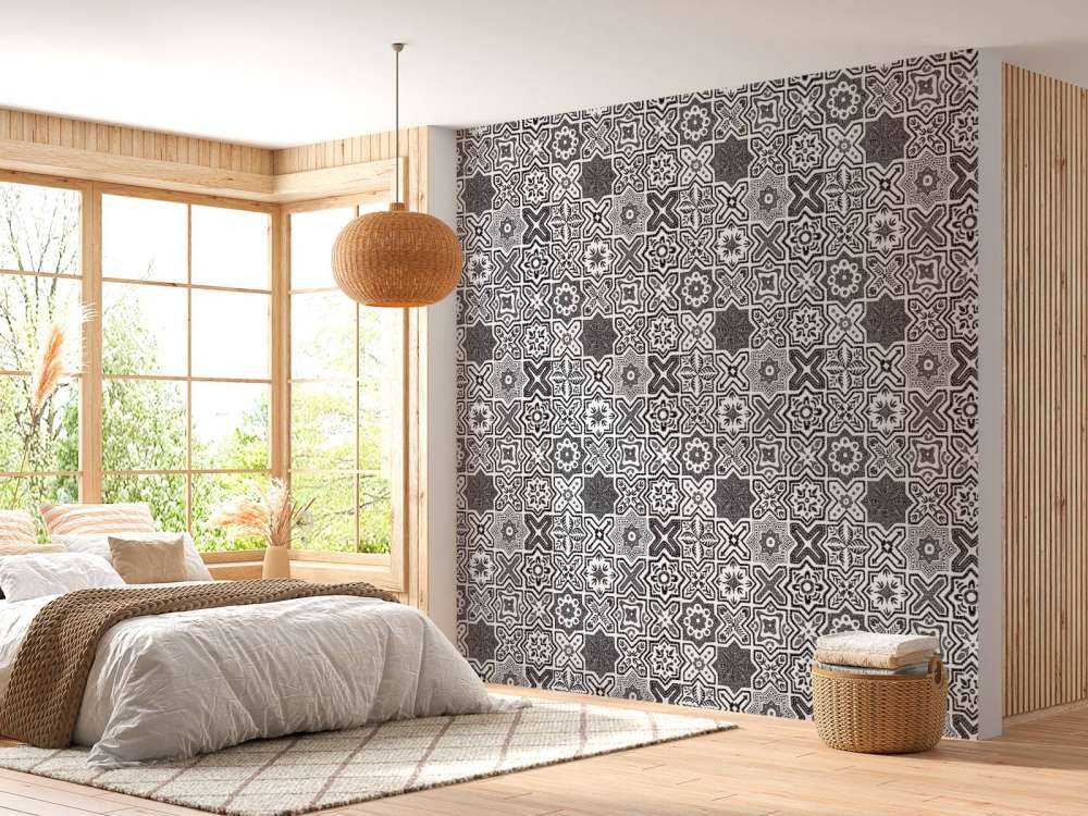Zwart-wit abstracte vormen patroon