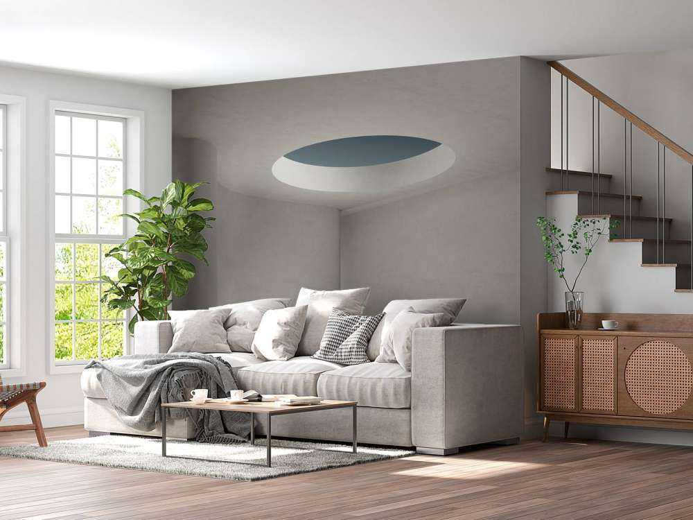 Minimalistisch ruimte met lichtinval