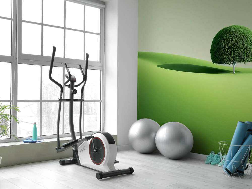 Minimalistische groene landschap