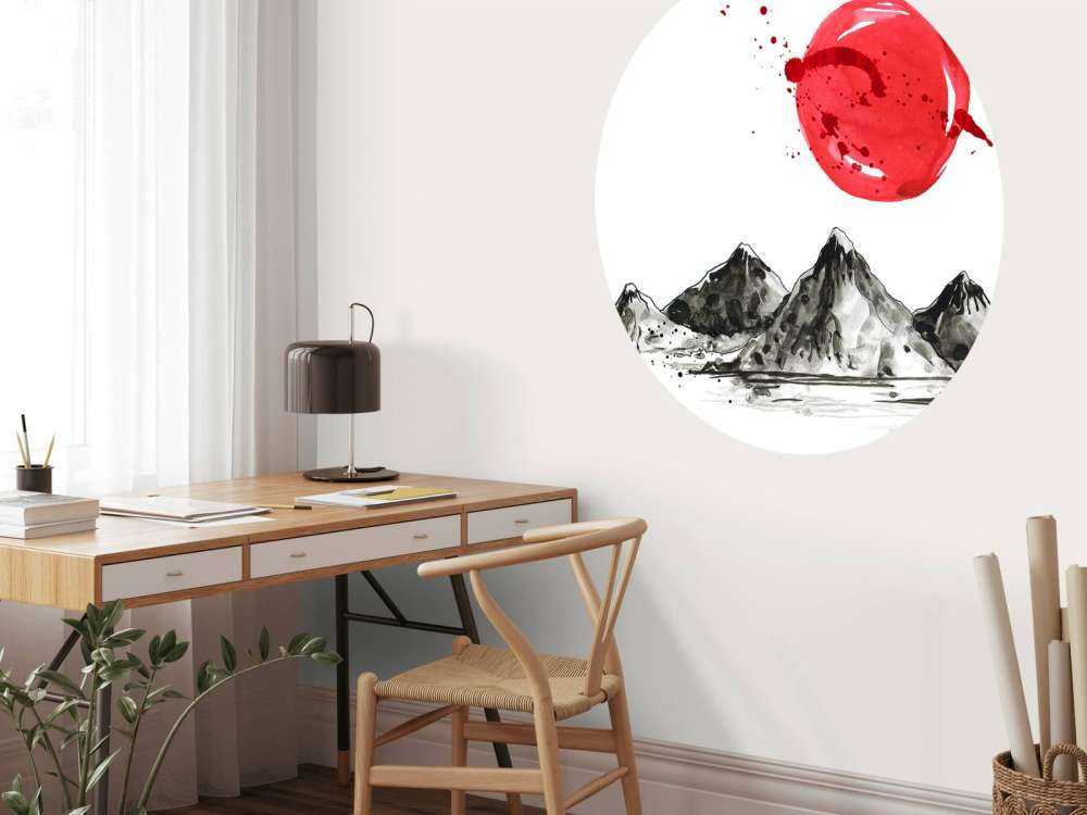 Zwart-wit Oosterse tekening