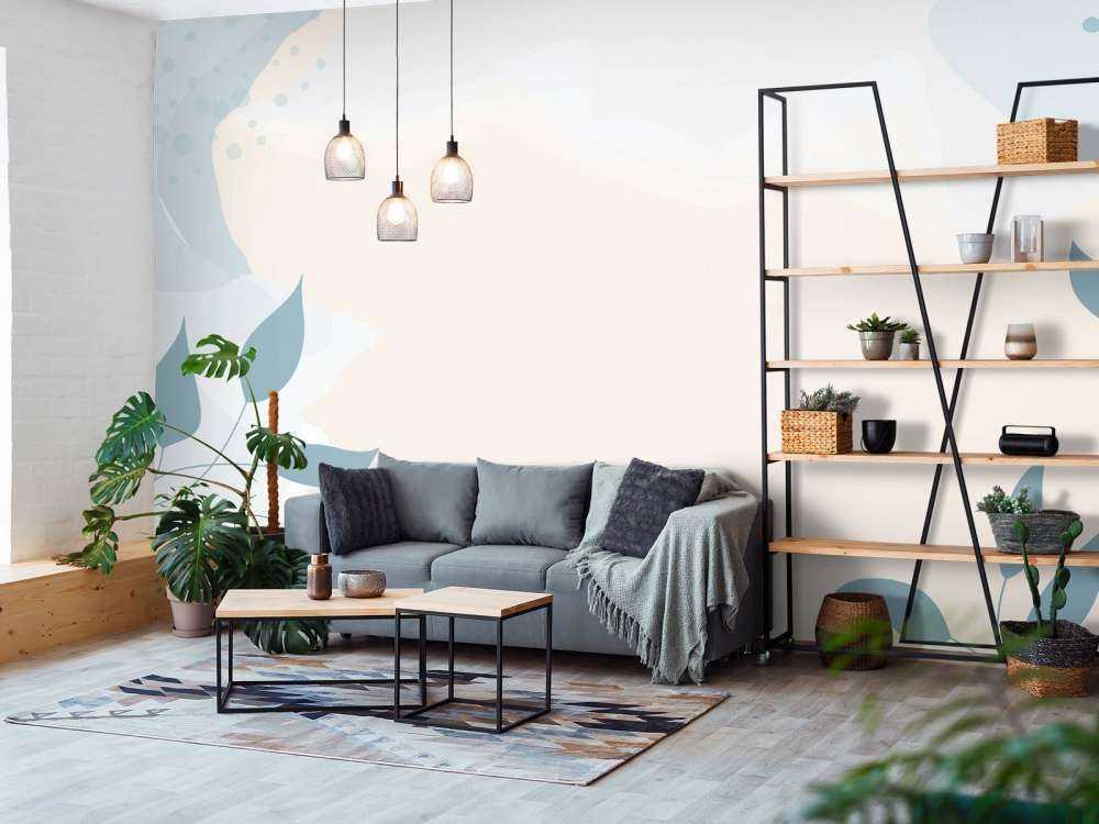 Panorama illustratie met planten