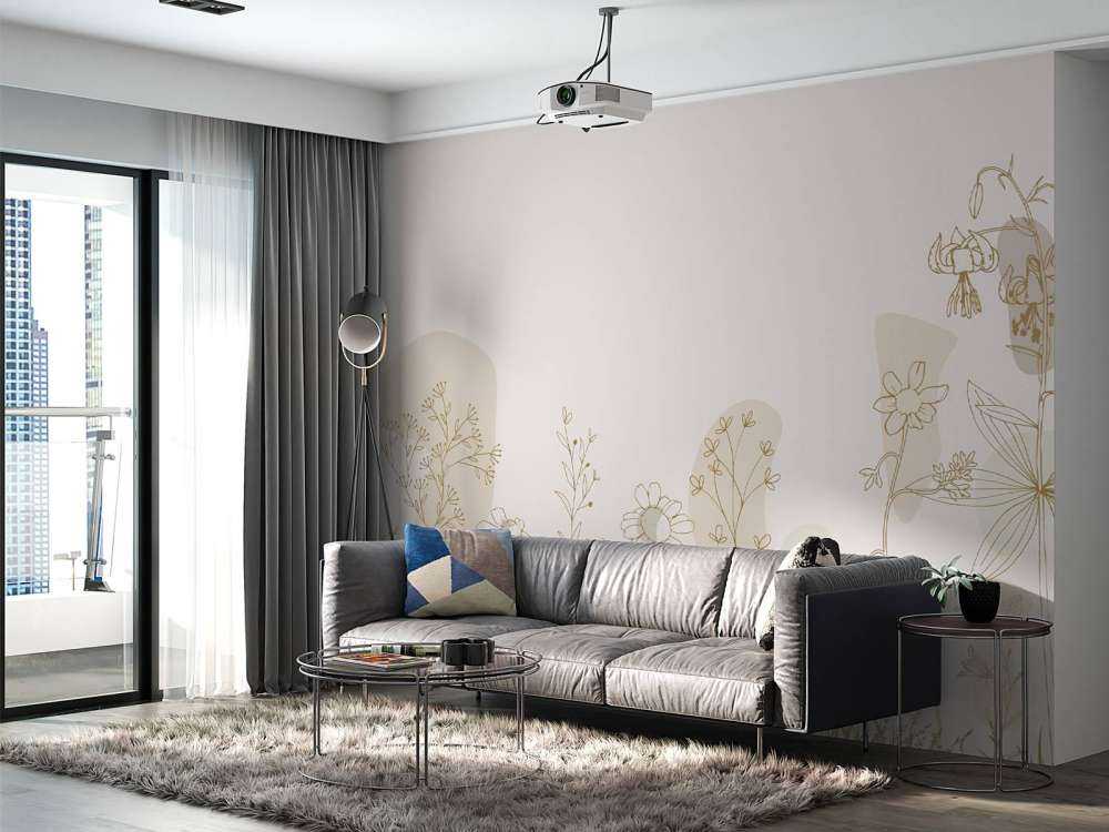 Flower field high beige and nature colours