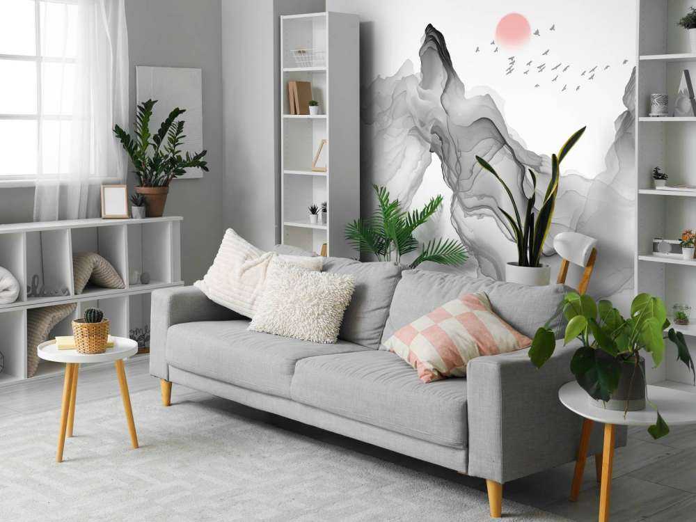 Abstracte waterverf bergen