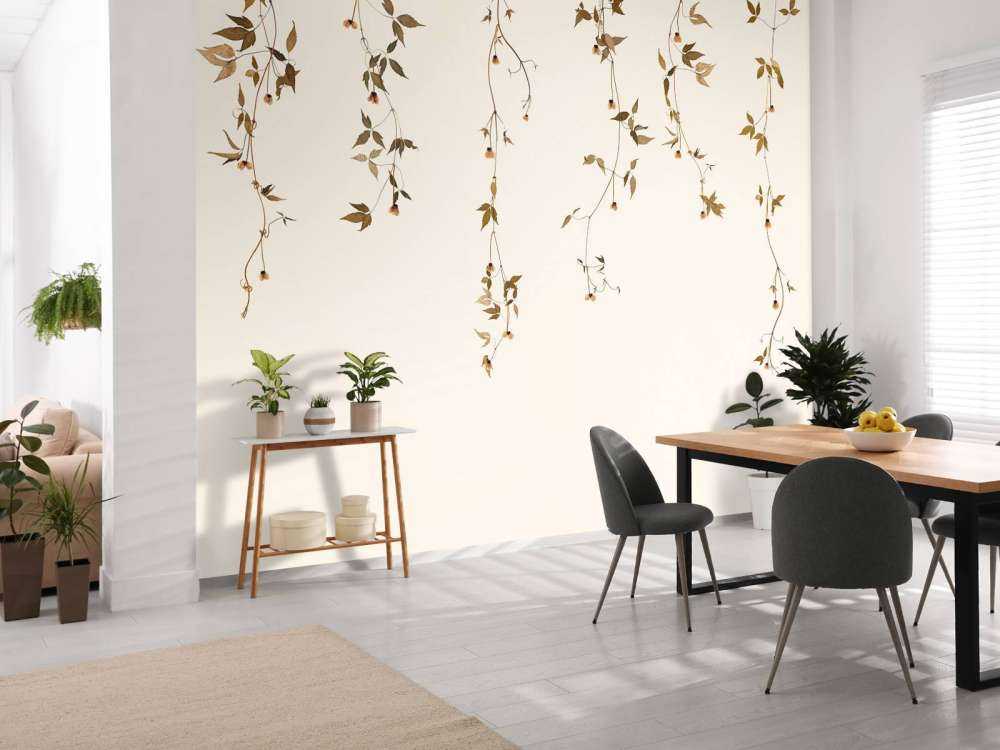 Clematis vine with flowers