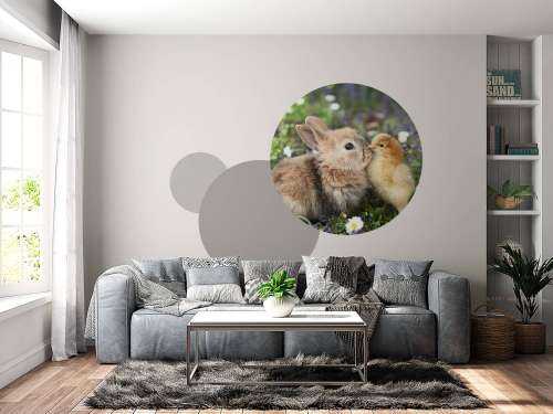 Rabbit and chick