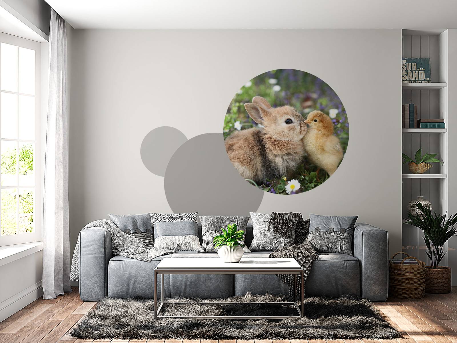 Rabbit and chick