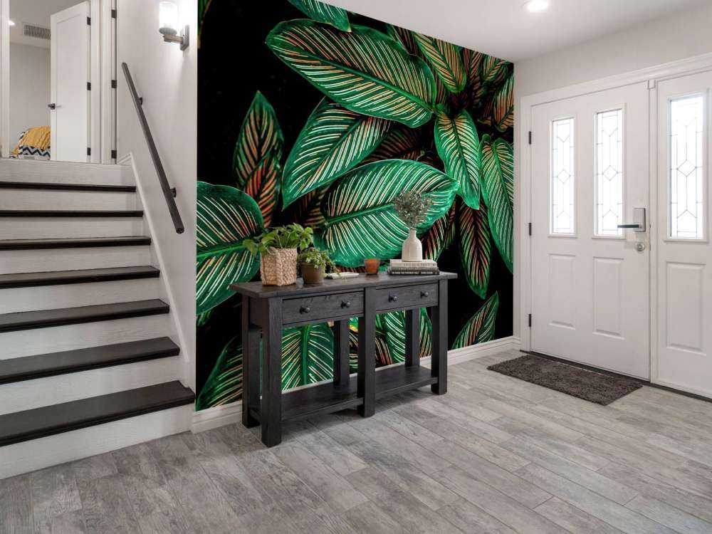 Abstract green leaves