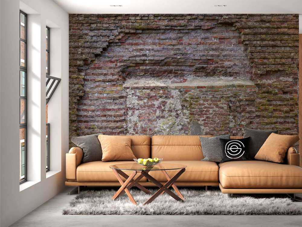 Old crumbled wall