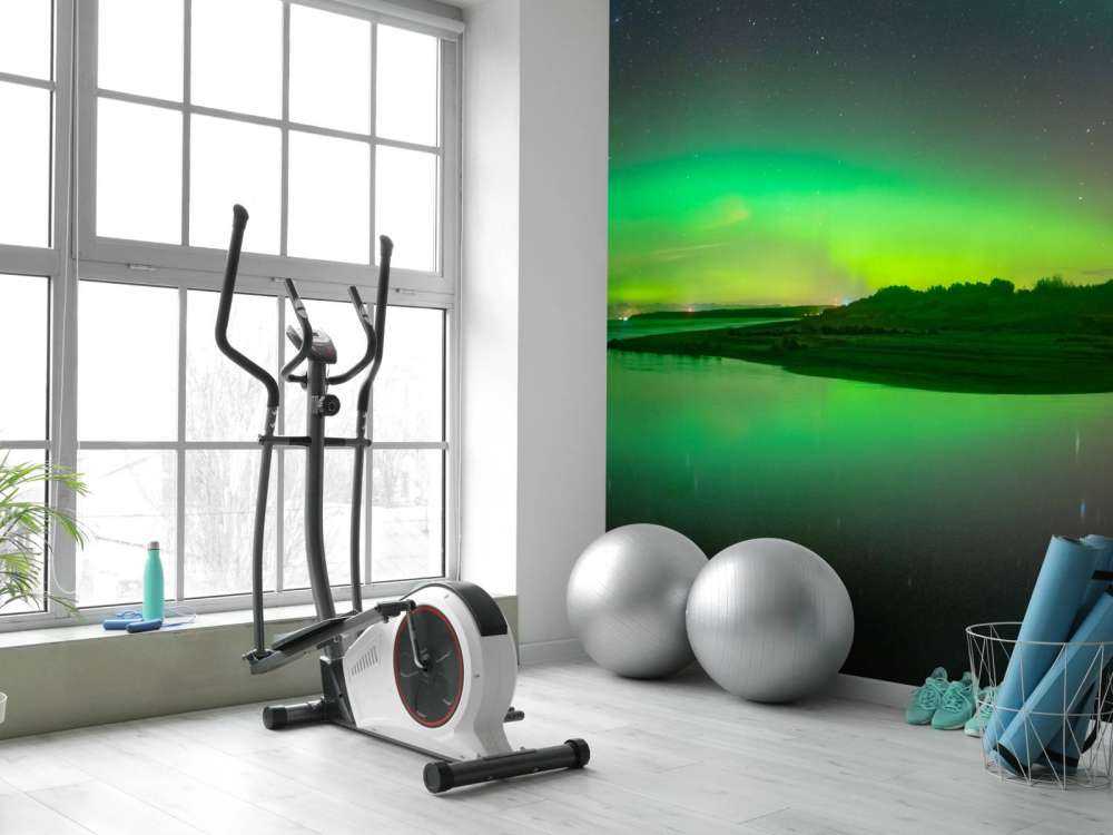 A bright northern lights