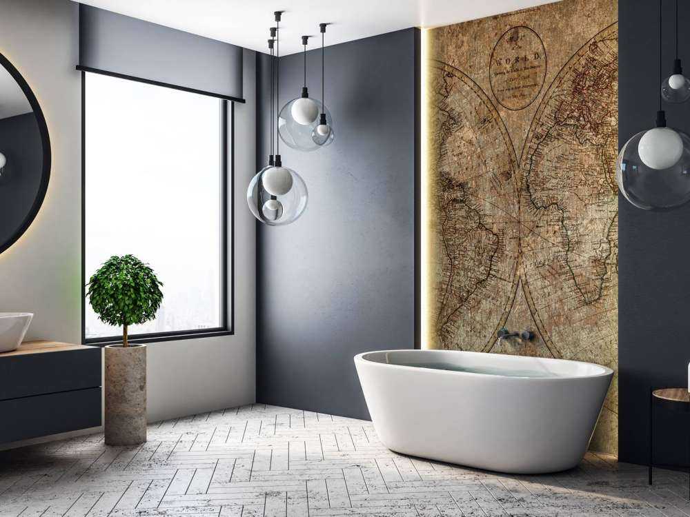 Old world map drawing