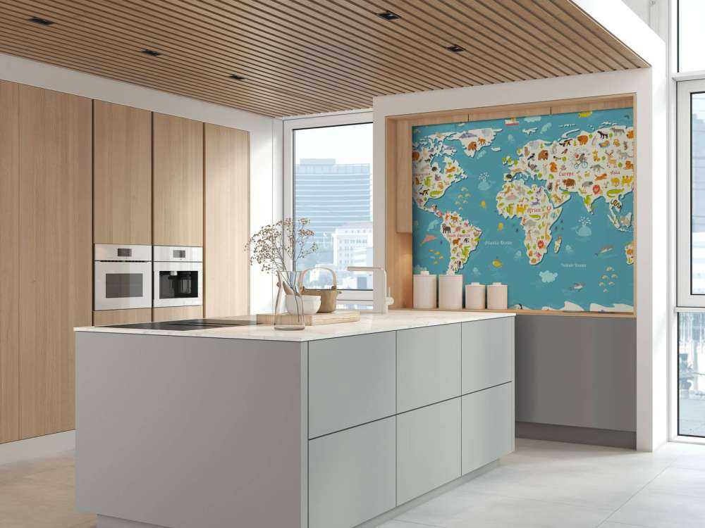 Illustratie wereldkaart