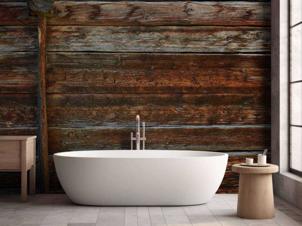 Old wood with support beam