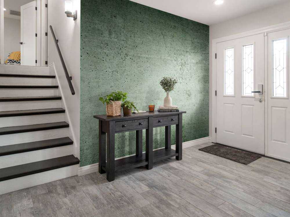 Groene betonnen muur