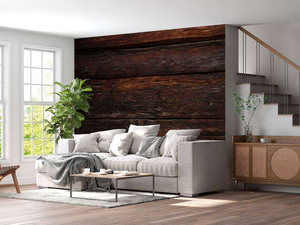 Dark burnt wood