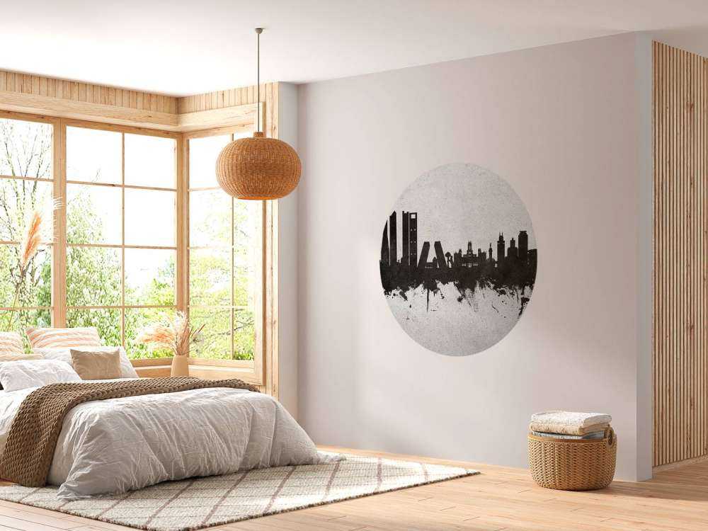 Watercolor skyline, Madrid