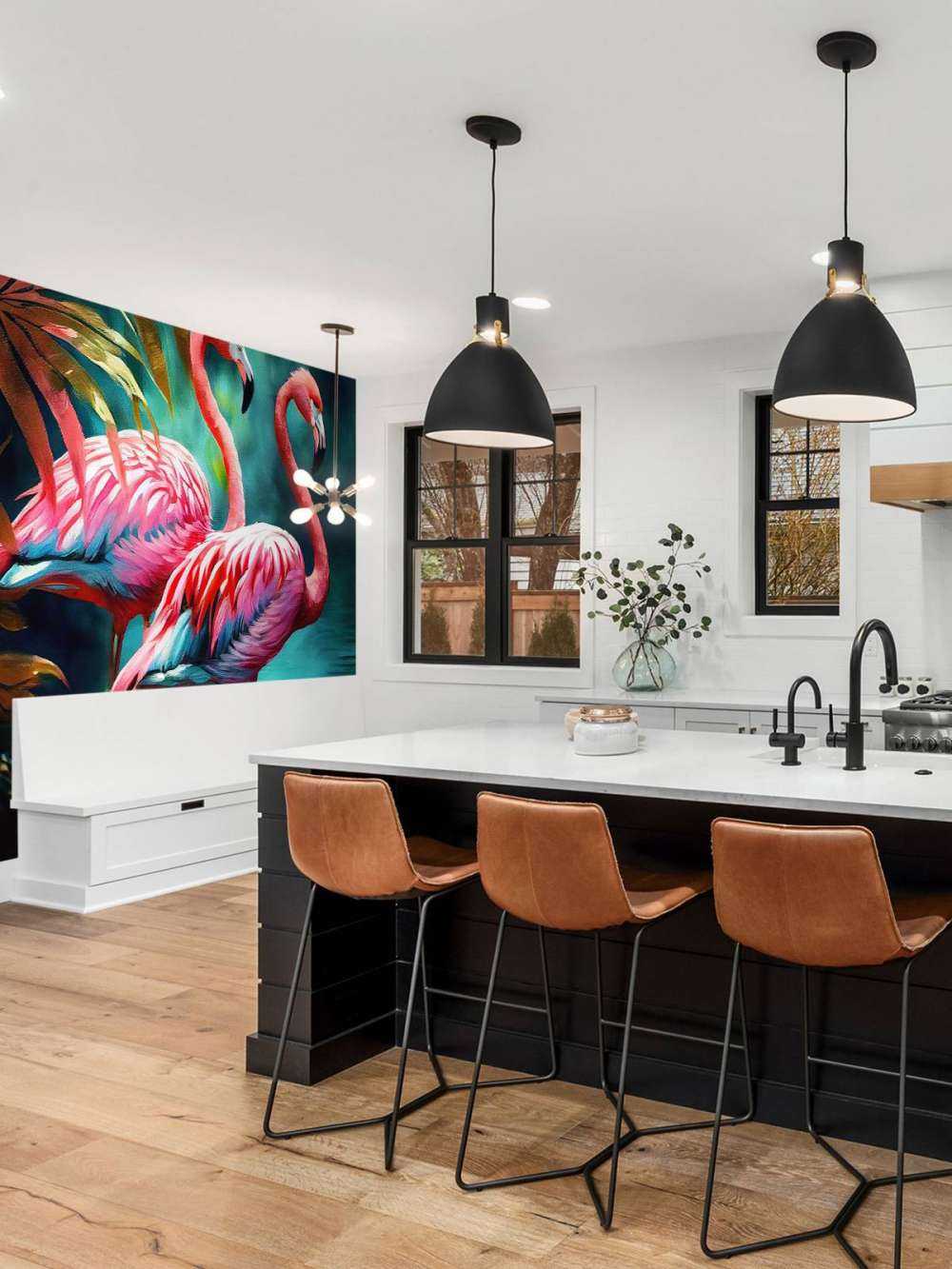 Velvet Pink Flamingo Duo