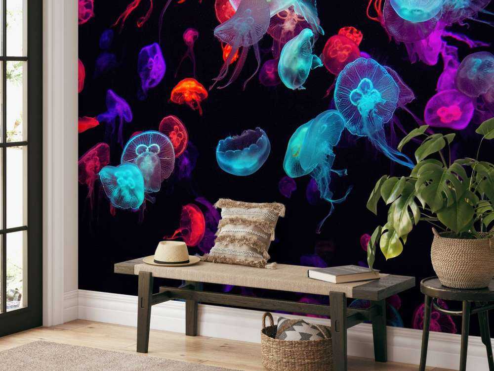 Coloured jellyfish