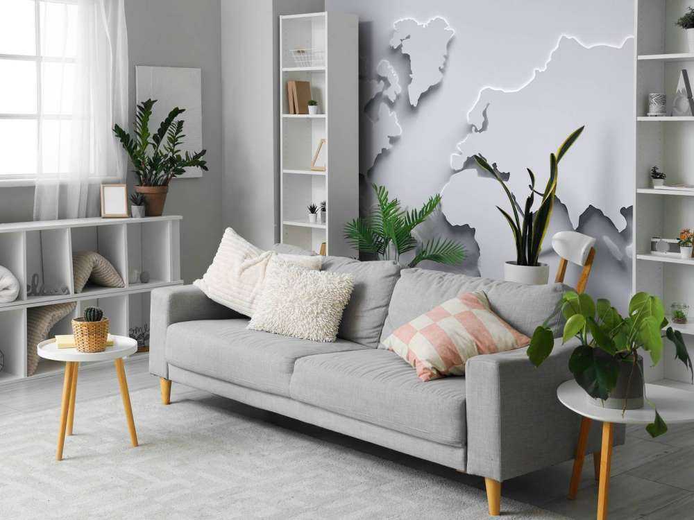 3D World map white