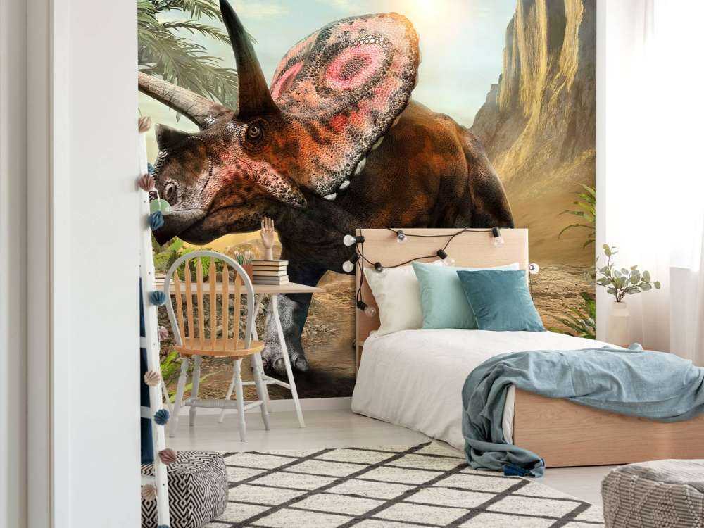 Torosaurus in the forest