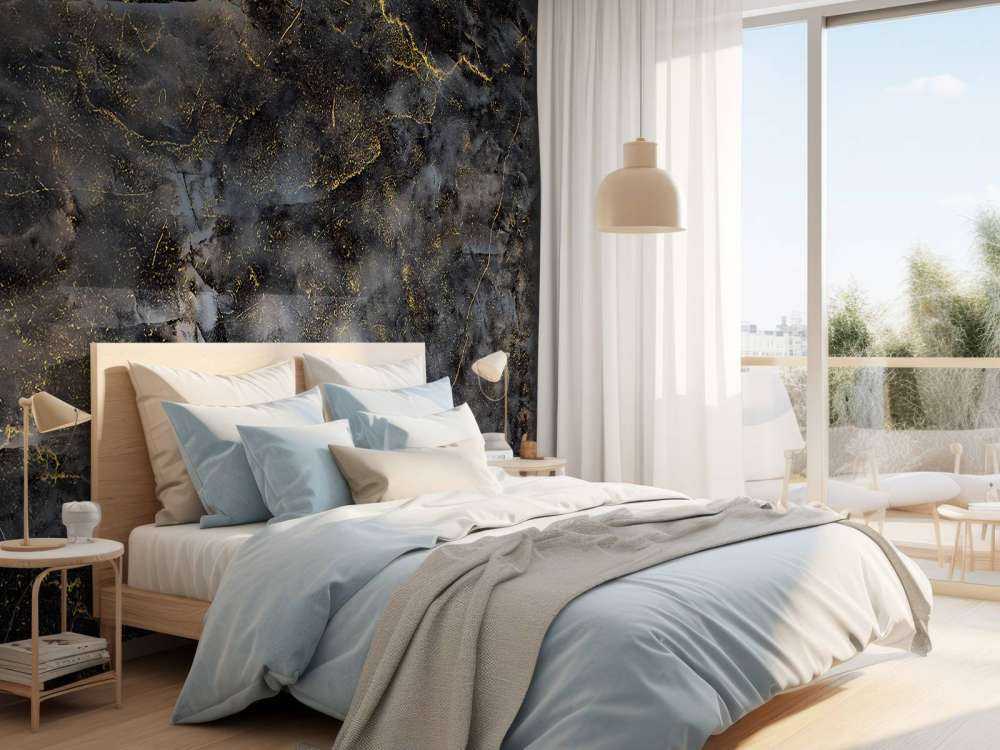 Golden marble structure