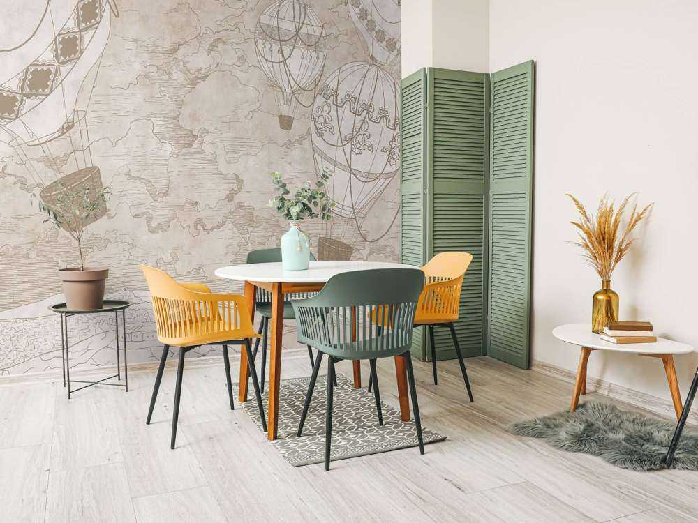 Hot air balloons over the city