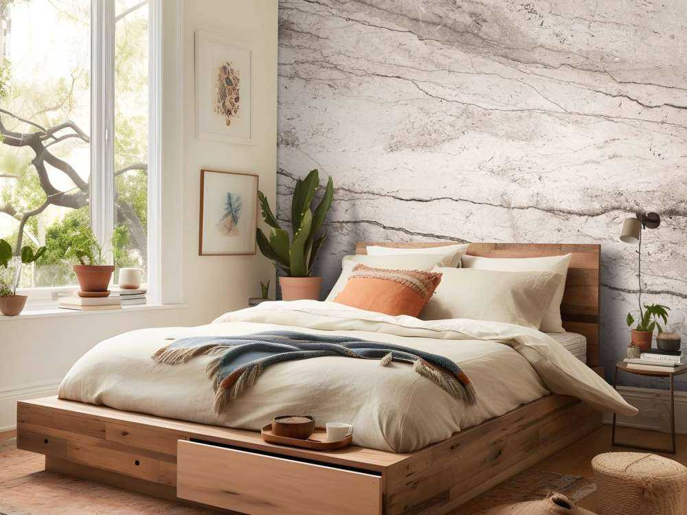 Detailed beige marble