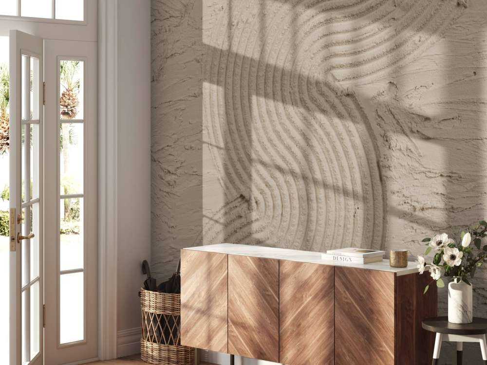 Organic lines and structures hem in taupe