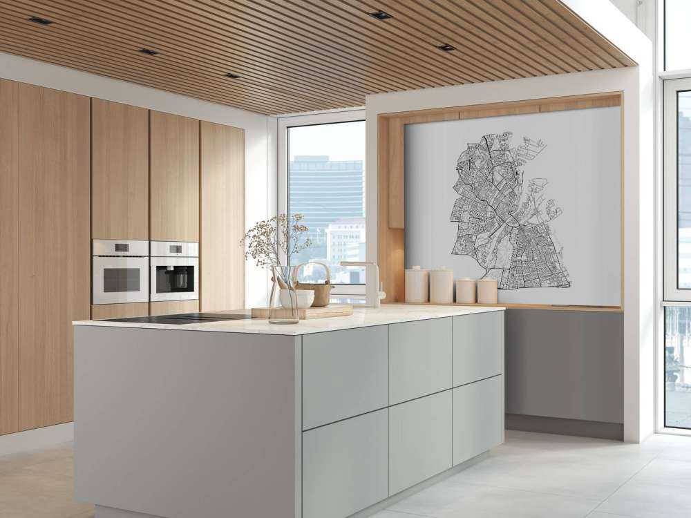 Plattegrond van Kopenhagen, wit 