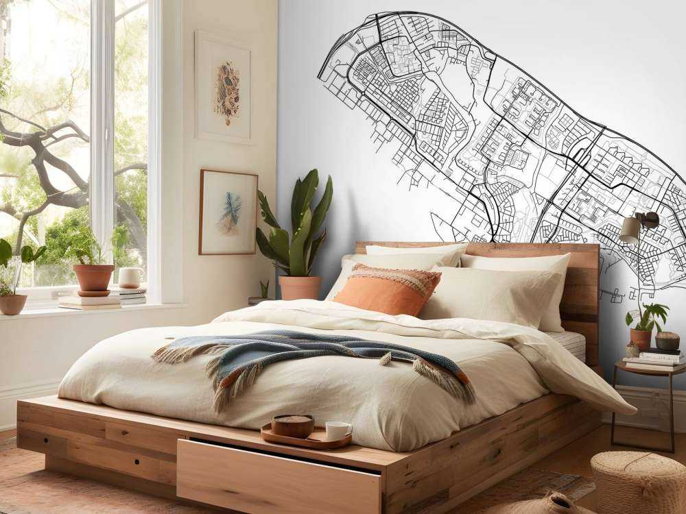 Plattegrond Amsterdam noord, wit