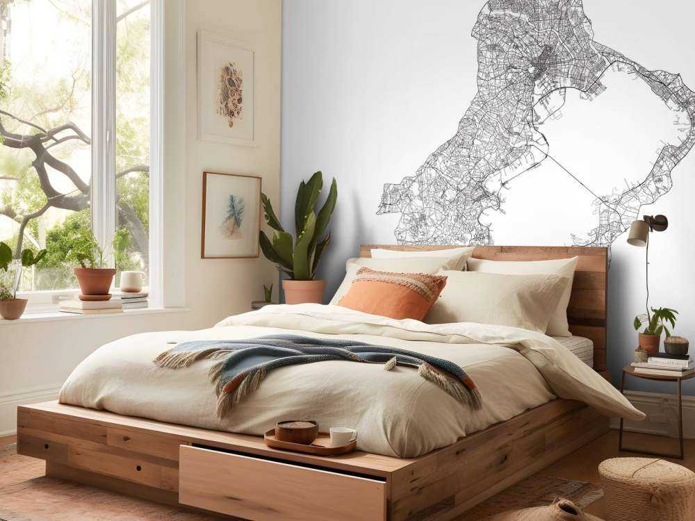 Plattegrond van Tokio, wit 