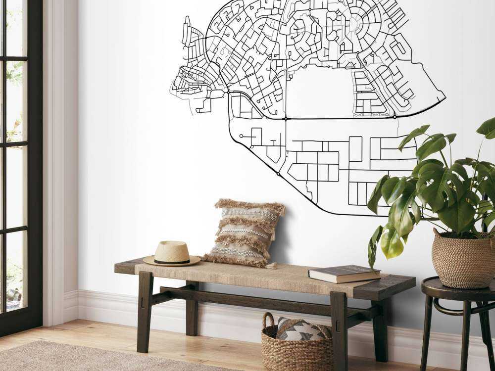 Plattegrond van Urk, wit 