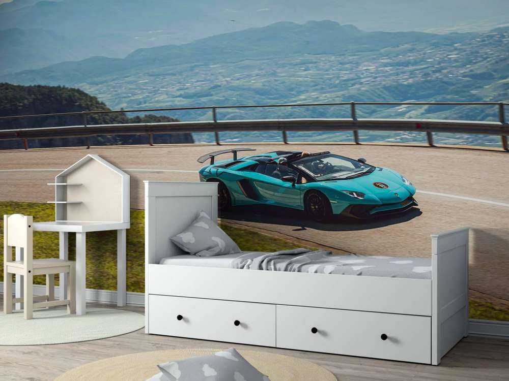 Alpine ride with luxury sports car