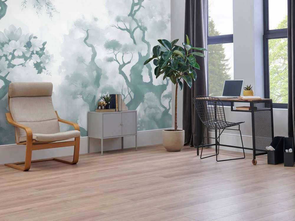 Blooming green trees