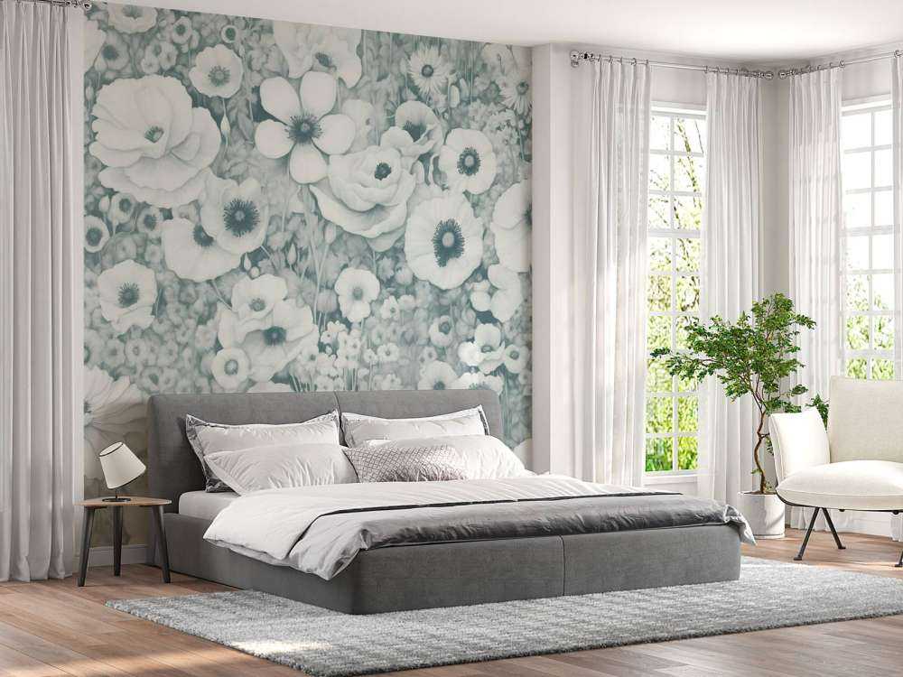 Poppy Tale Monochrome Ocean