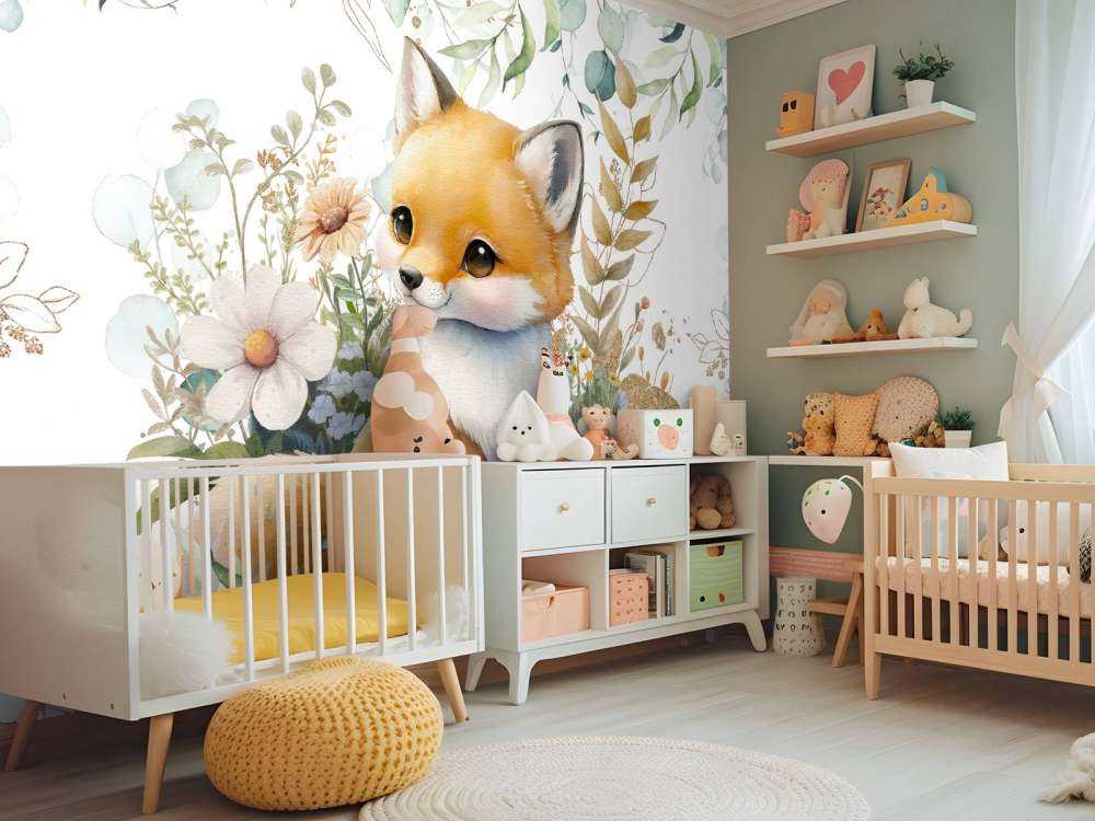 Mint & gold leafed baby cub