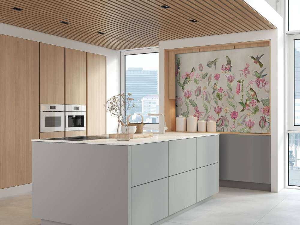 Spring Hummingbird Symphony - Blush Cream Elegance