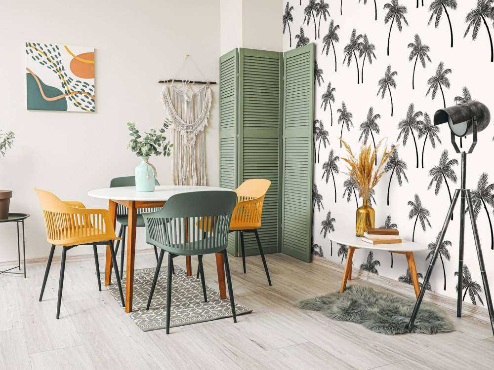 Pattern with palm trees