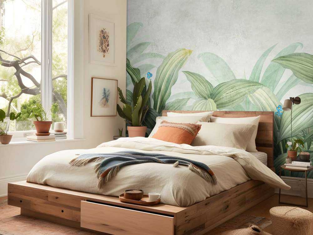 Motley grass with flowers