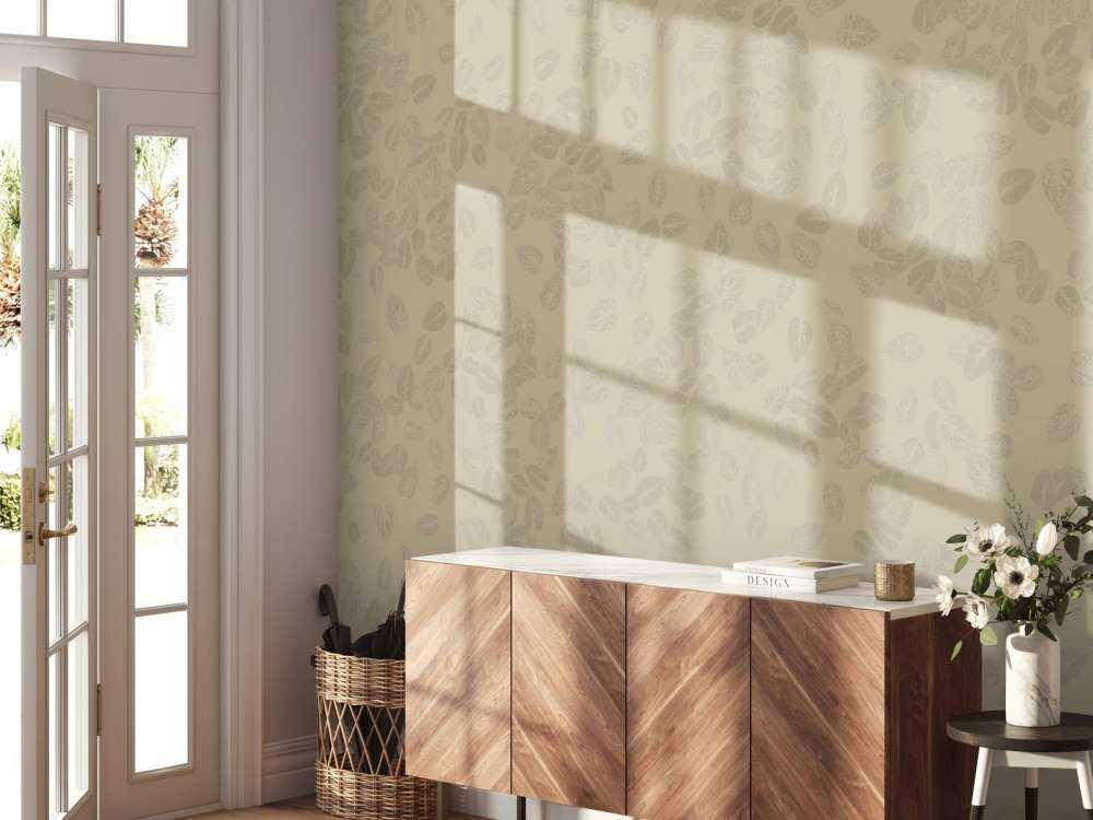 Small leaves on beige