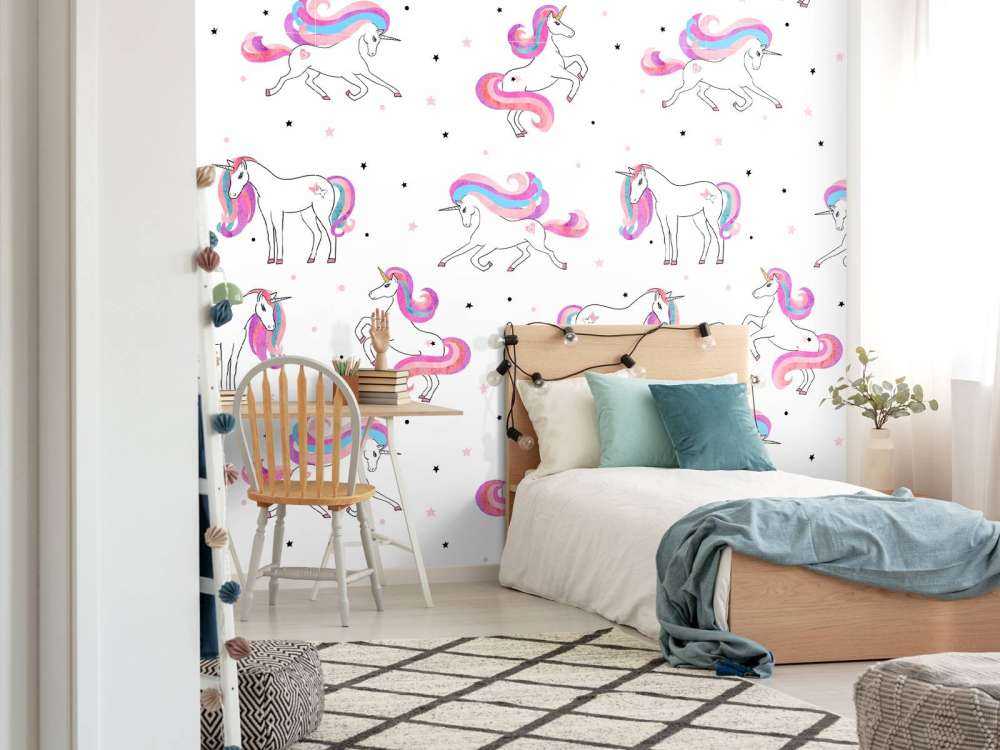 Unicorns with pink moons