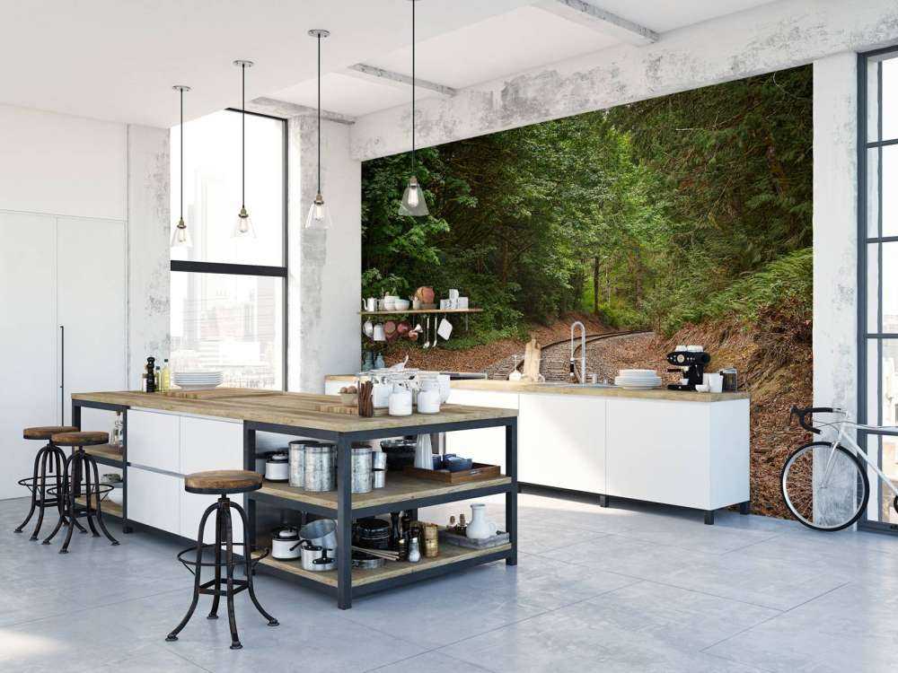 Railway line through the forest