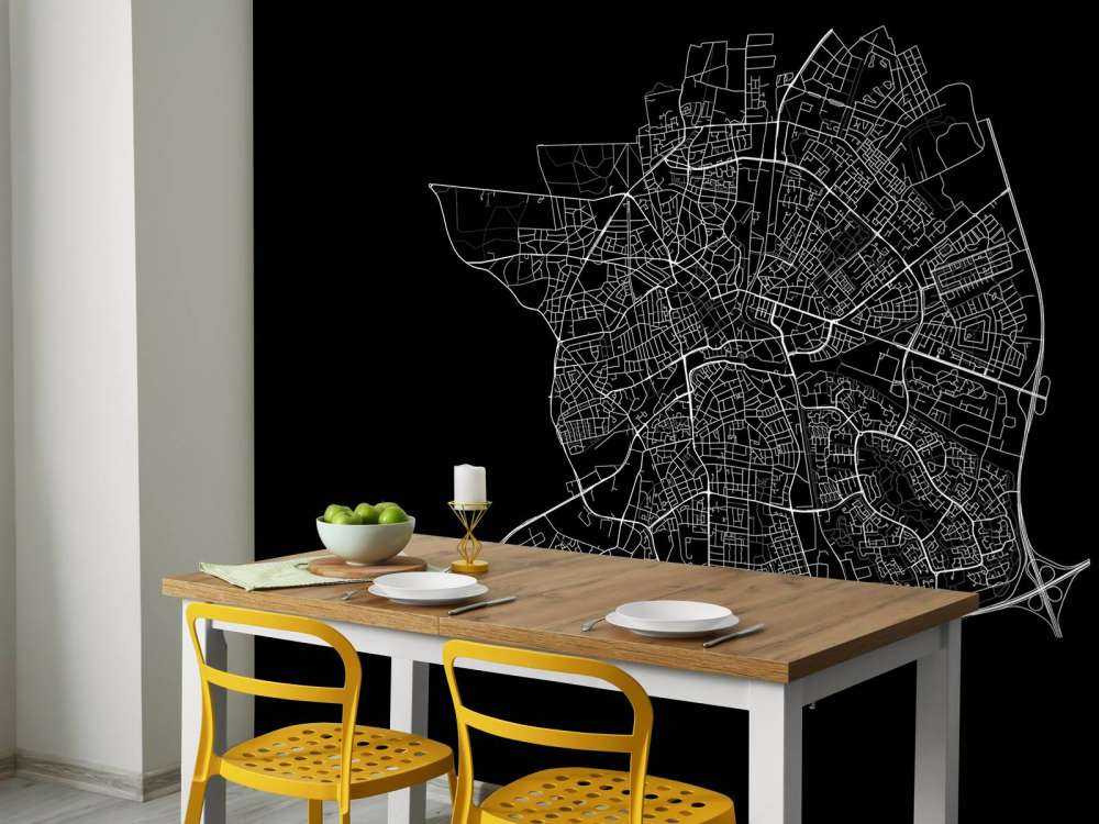 Map of Apeldoorn, black