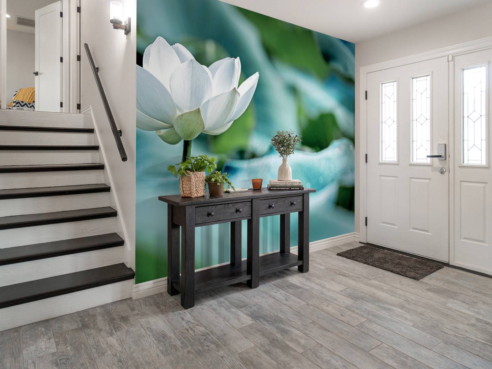 White lotus flower