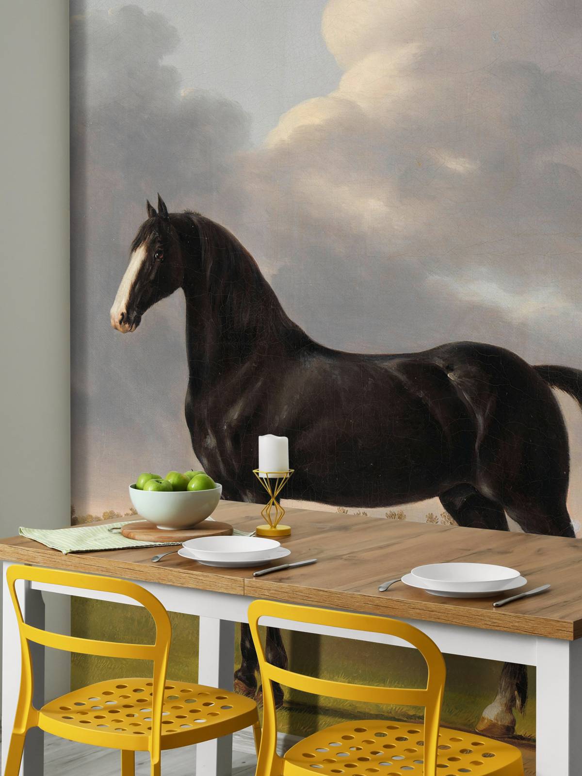 Photo wallpaper horse. The harddrawer De Vlugge