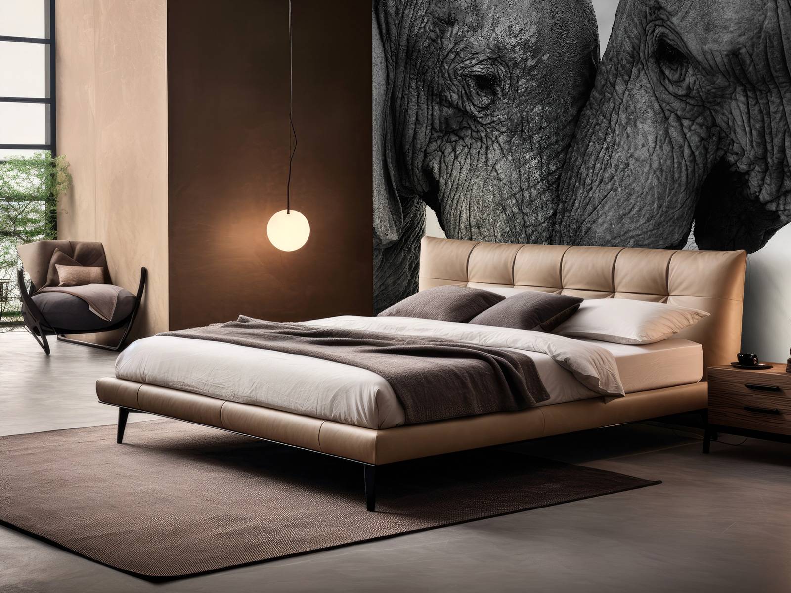 Photo wallpaper elephants