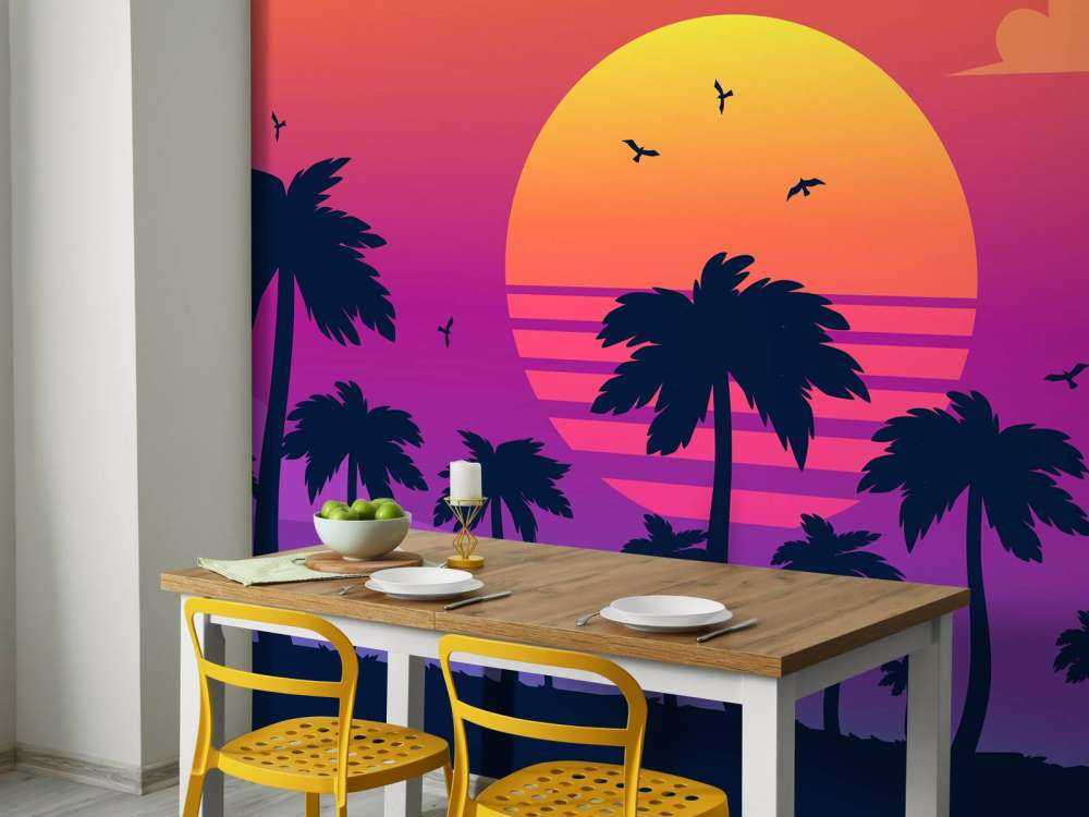 Illustration of a sunset