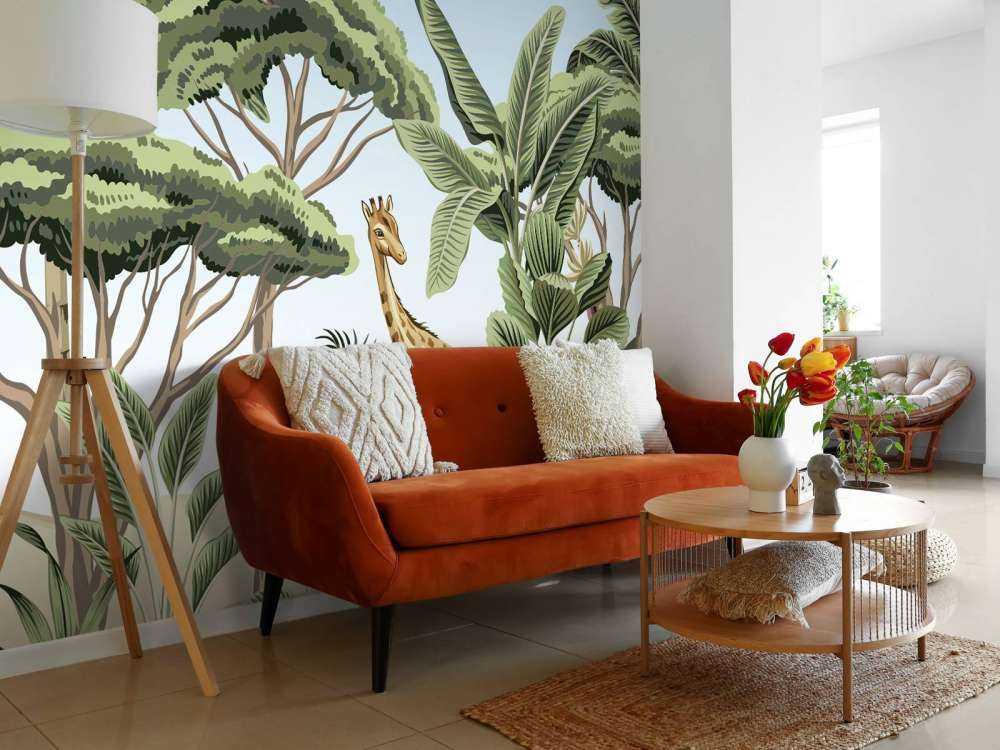 Pattern with jungle animals