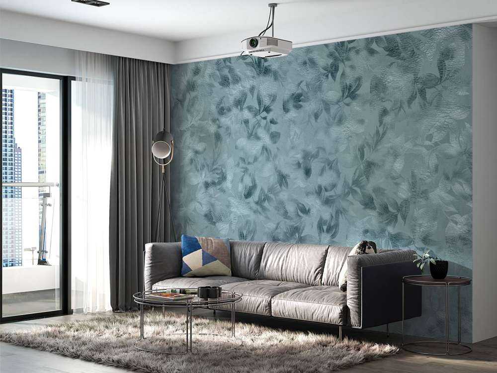 Blue flowers texture