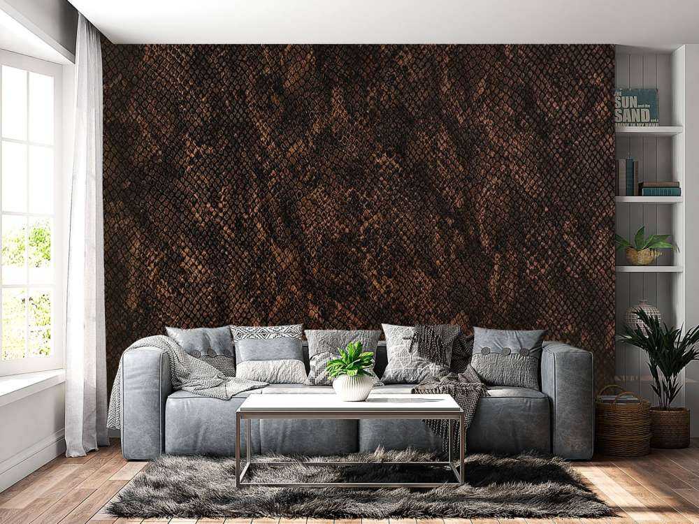 Snake skin with copper colour